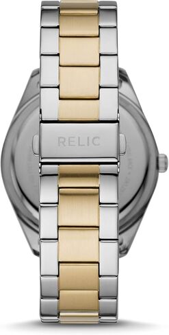 Relic by Fossil Men's Dustin Silver-Tone Sport Bracelet Watch with Black Dial and Bezel (Model: ZR12669) in Saudi Arabia