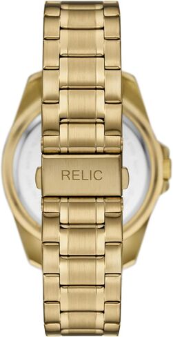 Relic by Fossil Men's Dustin Silver-Tone Sport Bracelet Watch with Black Dial and Bezel (Model: ZR12669) in Saudi Arabia
