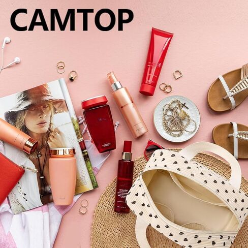 CAMTOP سروال قصير حقيبة مستحضرات تجميل للنساء الفتيات حقائب مستحضرات التجميل السفر أدوات الزينة محفظة سستة الحقيبة (قلب أسود) in Kuwait
