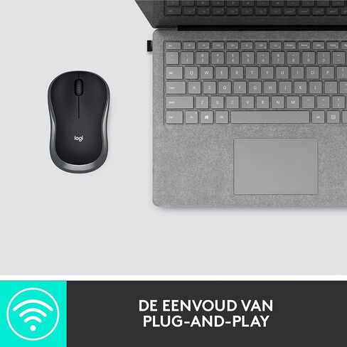 ماوس لاسلكي لوجيتك M185، 2.4 جيجا هرتز مع جهاز استقبال USB صغير، عمر بطارية 12 شهرًا، تتبع بصري 1000 نقطة في البوصة، كمبيوتر شخصي/ماك/كمبيوتر محمول يمكن استخدامه بكلتا اليدين - أحمر in Saudi Arabia