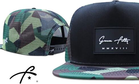 Grace Folly Trucker Hat for Men & Women. Snapback Mesh Caps (One Size, Red & Black) in Kuwait