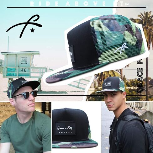 Grace Folly Trucker Hat for Men & Women. Snapback Mesh Caps (One Size, Red & Black) in Kuwait