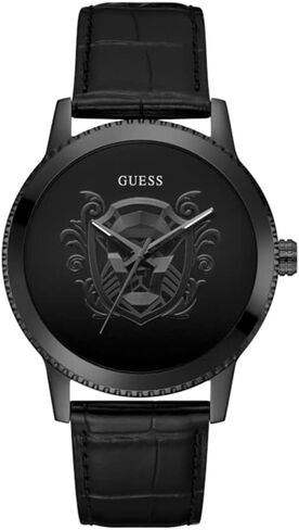 GUESS Men's 44mm Watch - Black Strap Black Dial Black Case in Saudi Arabia