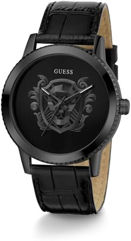 GUESS Men's 44mm Watch - Black Strap Black Dial Black Case in Saudi Arabia