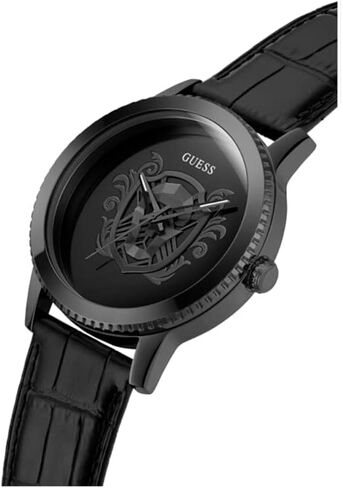 GUESS Men's 44mm Watch - Black Strap Black Dial Black Case in Saudi Arabia