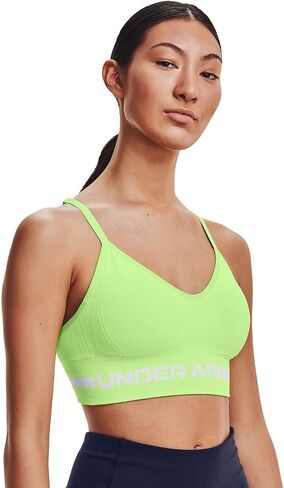Under Armour Women's Seamless Low Impact Long Sports Bra, (200) Taupe Dusk / / Black, Medium in Saudi Arabia