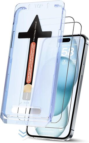 TRMTECH (3 عبوات) واقي شاشة من الزجاج المقوى لهاتف iPhone 12، iPhone 12، iPhone 11، iPhone XR (10R) - سهل التركيب، لا فقاعات، شفاف، غطاء فيلم زجاجي، في صندوق بيع بالتجزئة (6.1 بوصة) in Saudi Arabia