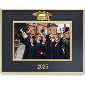 MIMOSA MOMENTS Black Class of 2024 Graduation Picture Frame, Then and Now Double 4x6 Photo Frame in Kuwait