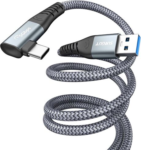 كابل SUNGUY Link بطول 20 قدم متوافق مع ملحقات Meta/Oculus Quest 3/2/Pico 4 وأجهزة الكمبيوتر/Steam VR، نقل بيانات الكمبيوتر عالي السرعة 5 جيجابت في الثانية، كابل USB 3.0 نوع C لسماعات الواقع الافتراضي، كمبيوتر الألعاب، Quest 3/2/1 in Kuwait