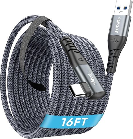 SUNGUY Link Cable 20FT Compatible with Meta/Oculus Quest 3/2/Pico 4 Accessories and PC/Steam VR, 5Gbps High-Speed PC Data Transfer, USB 3.0 Type C Cable for VR Headset, Gaming PC, Quest 3/2/1 in Kuwait