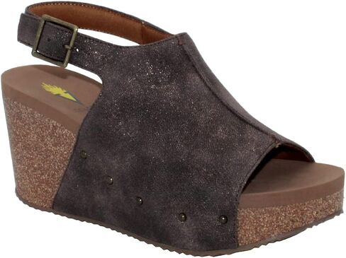 VOLATILE Women's Riverside Criss Cross Sandal Wedge in Saudi Arabia