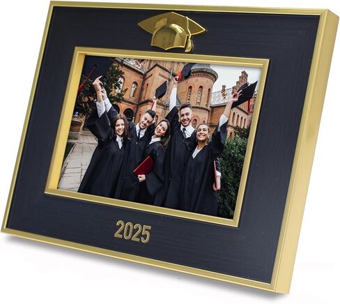 MIMOSA MOMENTS Black Class of 2024 Graduation Picture Frame, Then and Now Double 4x6 Photo Frame in Kuwait