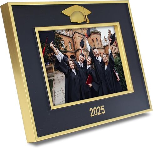 MIMOSA MOMENTS Black Class of 2024 Graduation Picture Frame, Then and Now Double 4x6 Photo Frame in Kuwait