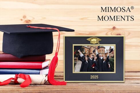 MIMOSA MOMENTS Black Class of 2024 Graduation Picture Frame, Then and Now Double 4x6 Photo Frame in Kuwait