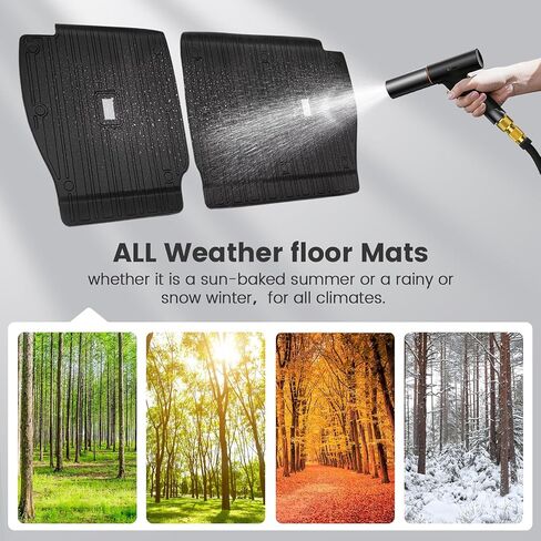 سجادات أرضية لسيارة نيسان سنترا 2014-2019، بطانات أرضية ثلاثية الأبعاد TPE حماية من جميع الأحوال الجوية، مجموعة كاملة من سجادات السيارة للصف الأول والثاني، أسود in Kuwait