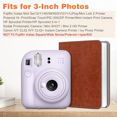 Fintie Small Photo Album for 2x3-Inch Film - 104 Pockets Albums for Fujifilm Instax Mini 12/11/99/40/7+/EVO Instant Camera/Instax mini LiPlay/Mini Link 2 Printer/Polaroid Hi-Print, Strawberry Cow in Kuwait