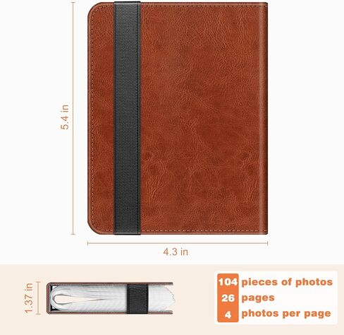 Fintie Small Photo Album for 2x3-Inch Film - 104 Pockets Albums for Fujifilm Instax Mini 12/11/99/40/7+/EVO Instant Camera/Instax mini LiPlay/Mini Link 2 Printer/Polaroid Hi-Print, Strawberry Cow in Kuwait