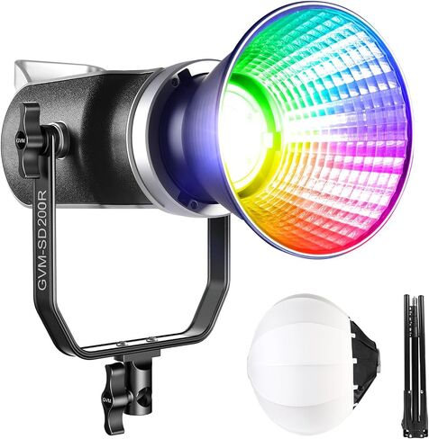 إضاءة فيديو LED RGB 1000D GVM ، إضاءة فوتوغرافية مع تحكم التطبيق، إضاءة فيديو 1000D لـ YouTube Studio، عبوة واحدة من مصباح LED ، 3200K-5600K ، 8 أنواع من مصابيح المشهد، CRI 97 in Saudi Arabia