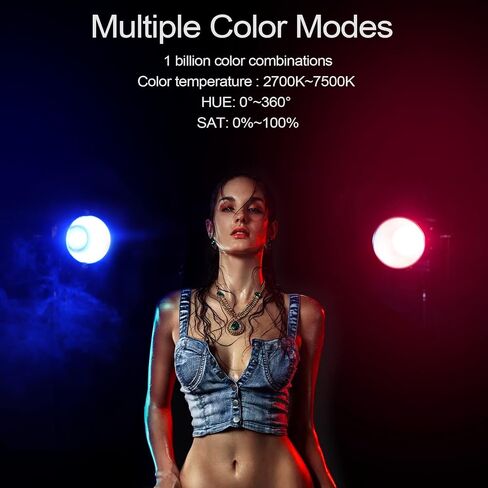 إضاءة فيديو LED RGB 1000D GVM ، إضاءة فوتوغرافية مع تحكم التطبيق، إضاءة فيديو 1000D لـ YouTube Studio، عبوة واحدة من مصباح LED ، 3200K-5600K ، 8 أنواع من مصابيح المشهد، CRI 97 in Saudi Arabia