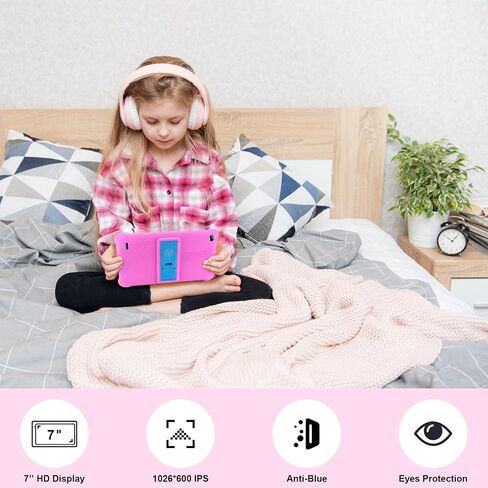 Kids Tablet 7 inch, 4GB RAM 32GB, Kid-Proof Case, Parental Control Blue in Kuwait