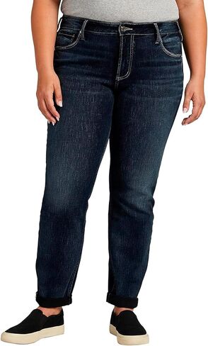 Silver Jeans Co. Women's Plus Size Mid-Rise Boyfriend Jeans in Saudi Arabia