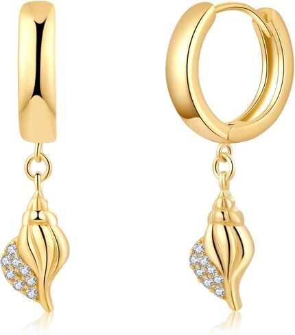 ToHeart Gold Hoop Earrings 14k Real Gold Gold Earrings Dangle Star Dangle Earrings Hypoallergenic Small Gold Hoop Earrings in Saudi Arabia