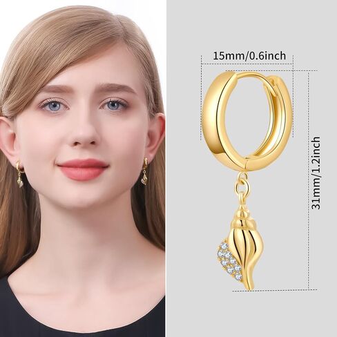 ToHeart Gold Hoop Earrings 14k Real Gold Gold Earrings Dangle Star Dangle Earrings Hypoallergenic Small Gold Hoop Earrings in Saudi Arabia