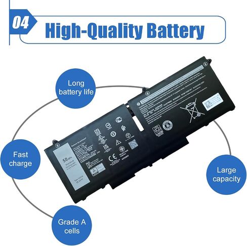 دينتسينج بطارية لابتوب بديلة 48Wh 8858X لديل انسبيرون 14R 4420 5420 5425 15R 4520 5520 7520 17R 4720 5720 لاتيتيود E5420 E5520 E5530 E6420 E6430 E652 0 فوسترو 3460 3560 سلسلة T54FJ M5Y0X N3X1D in Saudi Arabia