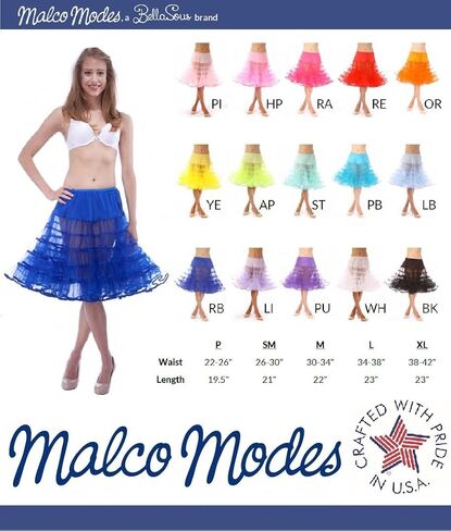 Malco Modes Knee-Length Petticoat for Valentines Day Costume | Romantic Valentine's Day Skirt Love Apparel Heart Skirt and Women's Valentine's Day Clothing in Saudi Arabia