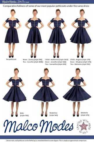 Malco Modes Knee-Length Petticoat for Valentines Day Costume | Romantic Valentine's Day Skirt Love Apparel Heart Skirt and Women's Valentine's Day Clothing in Saudi Arabia