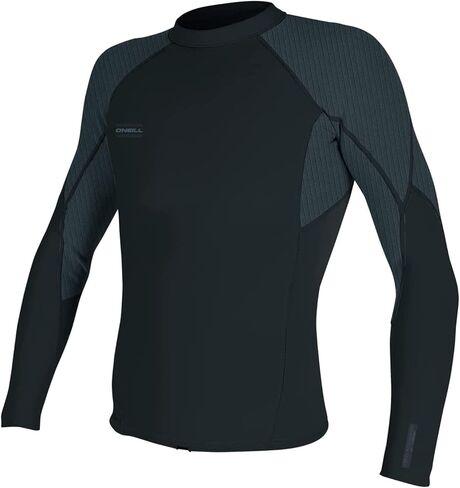 O'Neill Wetsuits Men's Hyperfreak 1.5mm Long Sleeve Wetsuit Top, Gun Metal/Cadet Blue, Medium in Saudi Arabia