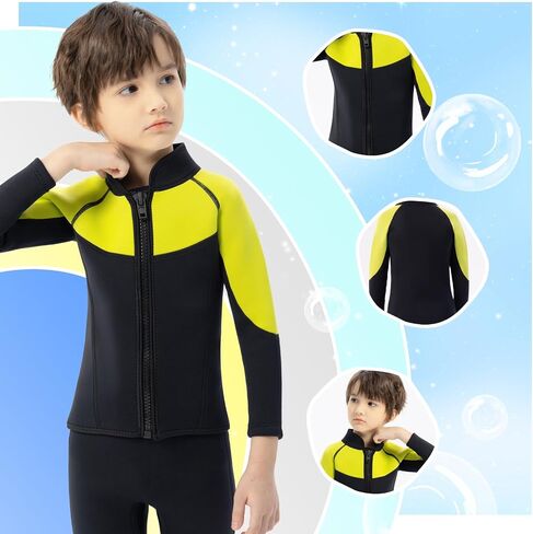 Intboss Kids Wetsuit Top 3mm Wet Suit Jacket for Boys and Girls 3T 4 T Toddlers Wetsuit Jacket 2mm Youth Size 6-14 in Kuwait