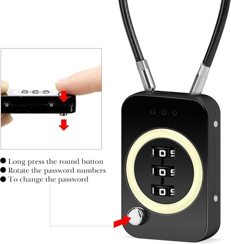 Linkidea 5 Pack Backpack Locks Zipper, Bulk Pack, Wholesale Multi-Pack Mini Combo Luggage Small Zipper Locks, Multi-Purpose with 3 Digit Password for Backpack Baggage Outdoor Camping in Saudi Arabia