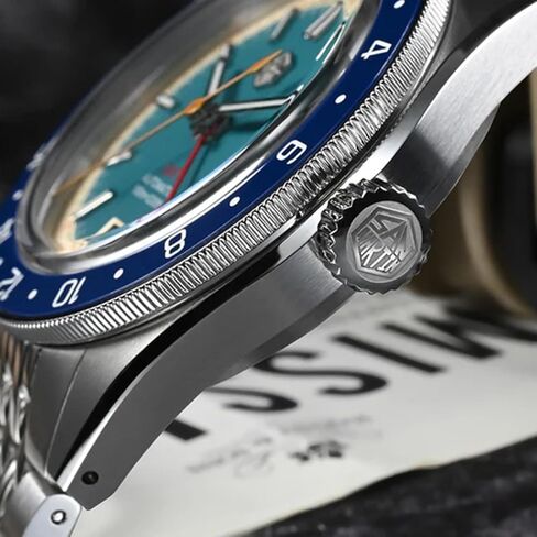 San Martin Dive Watches for Men NH34 Movement GMT Watch Mechanical SN0116 Sapphire Mirror Full Luminous 10ATM Waterproof Wristwatch, 39.5MM Stainless Steel in Saudi Arabia