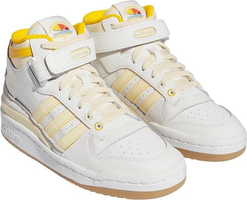 adidas Originals Forum Mid Sneaker, White/Core Black/White, 6.5 US Unisex Big Kid in Saudi Arabia
