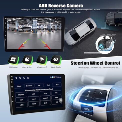 1+32G Android 11 سيارة ستيريو لسيارة Jeep Patriot Compass 2010-2016 مع iOS/Android Mirror Link، 10.1 بوصة HD شاشة لمس راديو السيارة مع WiFi، نظام تحديد المواقع العالمي (GPS)، راديو FM بلوتوث، SWC، USB مزدوج + كاميرا احتياطية in Saudi Arabia