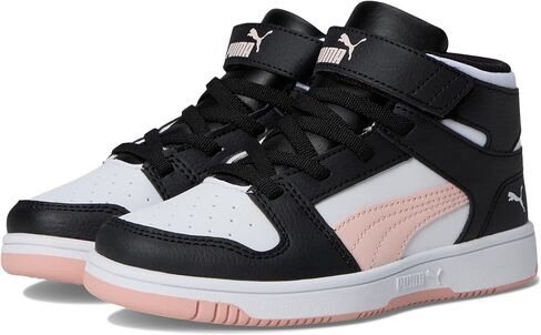 PUMA Rebound Layup خطاف وحلقة من الجلد الصناعي (للأطفال الصغار) بوما أبيض/ملكيت/رمادي متوسط ​​رائع 12.5 Little Kid M in Saudi Arabia