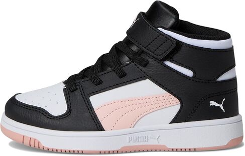 PUMA Rebound Layup خطاف وحلقة من الجلد الصناعي (للأطفال الصغار) بوما أبيض/ملكيت/رمادي متوسط ​​رائع 12.5 Little Kid M in Saudi Arabia