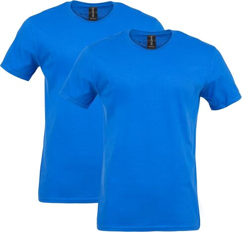 Gildan Softstyle Cotton T-Shirt, Style G64000, Multipack, Heather Indigo (2-Pack) in Saudi Arabia