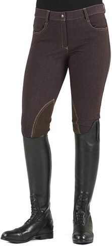 Ovation Women's Standard Comfortable Equestrian Horse Riding Softflex Euro Melange Full Seat Breech, Indigo, 36 Regular in Saudi Arabia