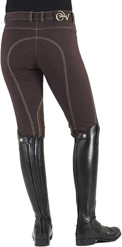 Ovation Women's Standard Comfortable Equestrian Horse Riding Softflex Euro Melange Full Seat Breech, Indigo, 36 Regular in Saudi Arabia