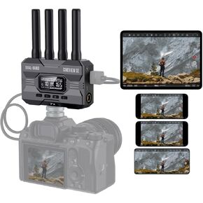 Accsoon CineView SE Wireless Video Transmitter Receiver, HDMI SDI Dual-Band Transmission, Range of 1200 ft/350m,Latency 0.05s&1080P HD Video, Support 4 Devices, Compatible with CineView 2 SDI/HE/Quad