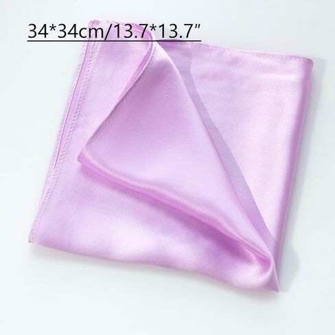 100% Silk Pocket Square 13.7" Solid Color for Men Wedding Party Handkerchief Gentleman in Saudi Arabia