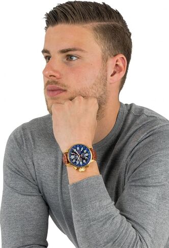 Invicta Men's I-Force Left Handed Quartz Watch with Leather Strap, Brown (Model: 3329) in Saudi Arabia