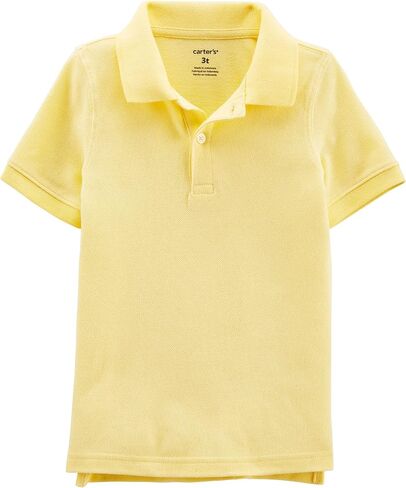 Carter's Boy's Short Sleeve Pique Cotton Polo Shirt (5T, Gray Striped) in Saudi Arabia