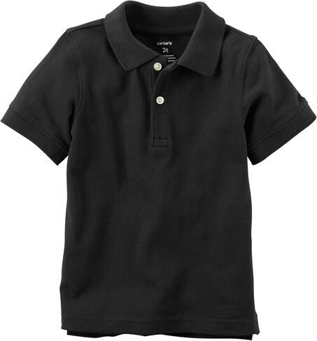 Carter's Boy's Short Sleeve Pique Cotton Polo Shirt (5T, Gray Striped) in Saudi Arabia