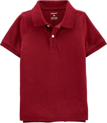 Carter's Boy's Short Sleeve Pique Cotton Polo Shirt (5T, Gray Striped) in Saudi Arabia