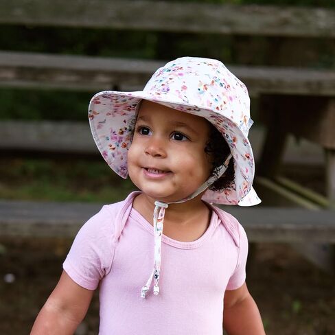 JAN & JUL Breathable Summer Girls Sun-Hat with Adjustable Strap (XL: 5-12 Years, Red Poppy) in Saudi Arabia