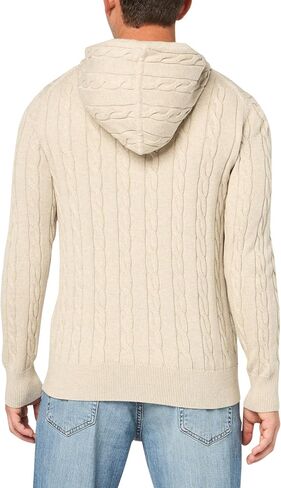 Brooks Brothers Men's Cotton Cable Knit Full Zip Hoodie Sweater in Saudi Arabia
