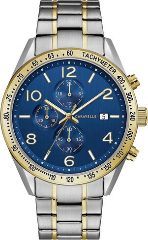 Caravelle by Bulova Sport Chronograph Mens Stainless Steel, Luminous, 44mm in Saudi Arabia